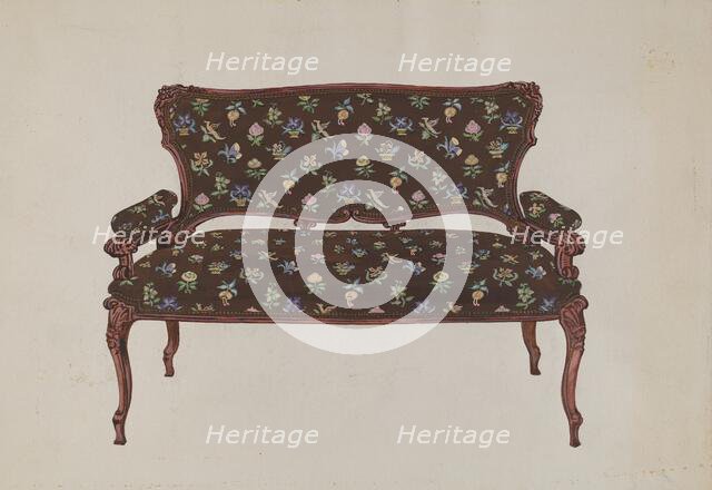 Settee, c. 1936. Creator: Florence Huston.