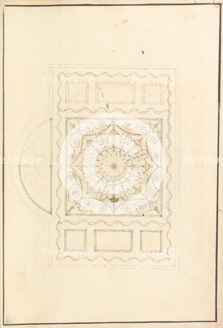 Design for Ceiling of Ladies' Dressing Room at the Pantheon, Oxford Street, London, ca. 1770. Creator: James Wyatt.