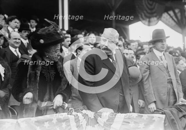Former Police Chief Devery opening American League Park, 1910. Creator: Bain News Service.