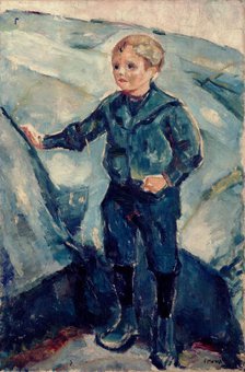Boy in Blue, c1900. Creator: Edvard Munch.