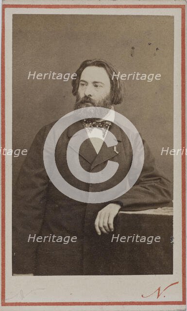 Portrait of the pianist and composer Émile Prudent (1817-1863), ca 1860. Creator: Photo studio Nadar.