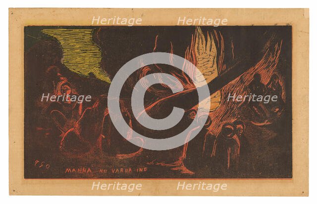 Mahna no varua ino (The Devil Speaks), from the Noa Noa Suite, 1894. Creator: Paul Gauguin.