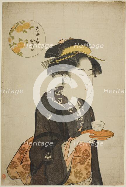 The Waitress Okita of the Naniwaya, c. 1792/93. Creator: Katsukawa Shuncho.