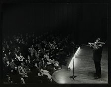 Trombonist and bandleader Jack Teagarden on stage at Colston Hall, Bristol, 1957. Artist: Denis Williams