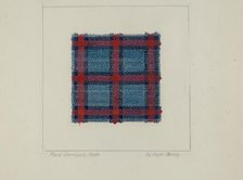 Plaid Homespun Cloth, c. 1937. Creator: Clyde L. Cheney.