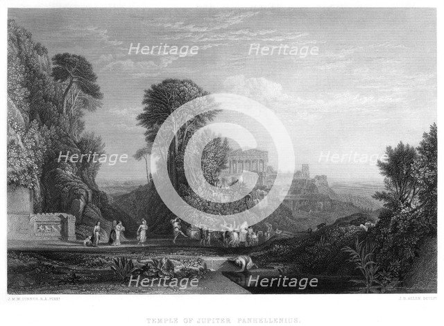 'Temple of Jupiter Panhellenius', 19th century. Artist: E Challis