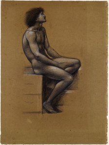 King Cophetua and the Beggar Maid - Male Nude - Study for Cophetua, 1883-85. Creator: Sir Edward Coley Burne-Jones.