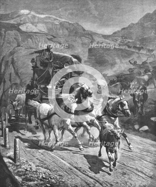 ''Crossing the St. Gothard Pass; after Kudolf Koller', 1888. Creator: Unknown.