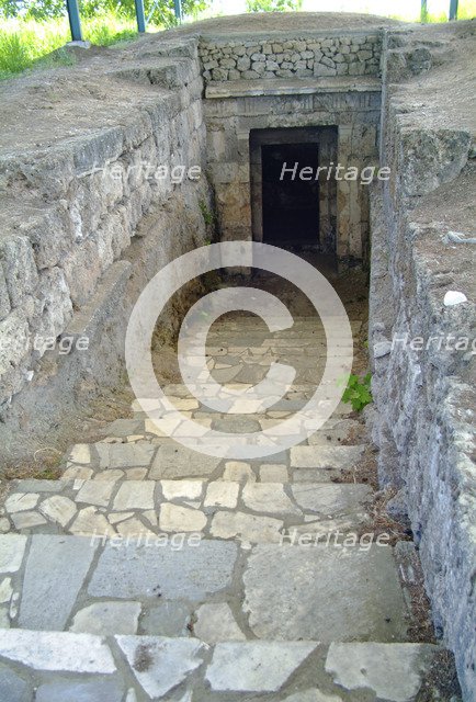 Kinch's Macedonian tomb, Lefkadia, Greece. Artist: Samuel Magal