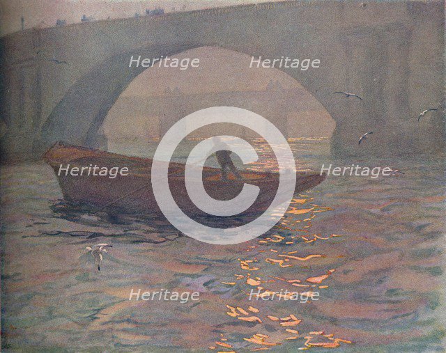 'Waterloo Bridge', c1910. Artist: Edward Louis Lawrenson.