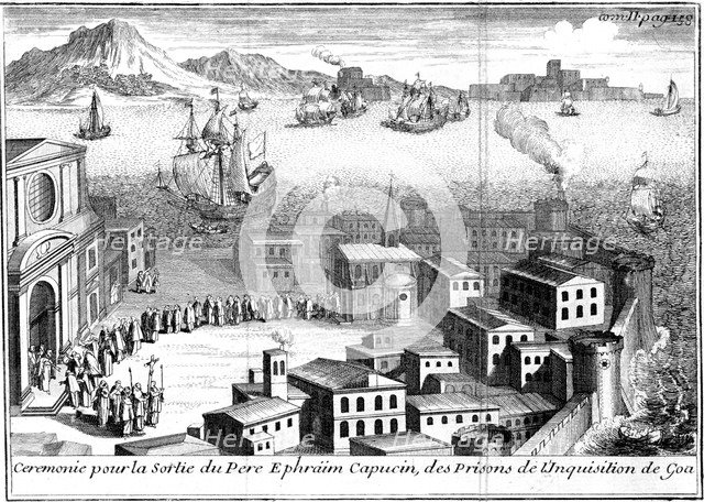 Release of Father Ephraim de Nevers from the prisons of the Inquisition, Goa, c1650 (1759). Artist: Unknown
