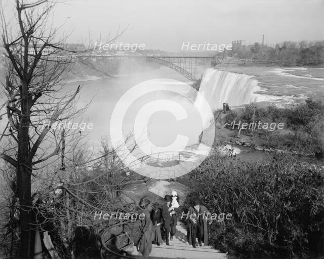 Down the river from Goat Island, Niagara Falls, N.Y., between 1900 and 1915. Creator: Unknown.