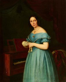 Portrait of the composer Fanny Hensel née Mendelssohn (1805-1847). Creator: Hensel, Wilhelm (1794-1861).