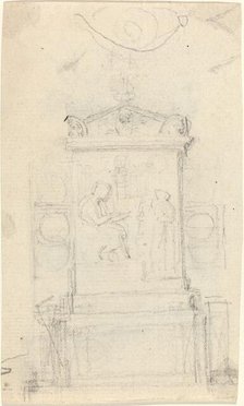 Design for the Tomb of Dr. Joseph Warton, probably c. 1804. Creator: John Flaxman.