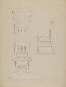Chair, 1935/1942. Creator: Edith Magnette.