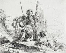 Three Soldiers and a Youth, c1741-1742. Creator: Giovanni Battista Tiepolo.