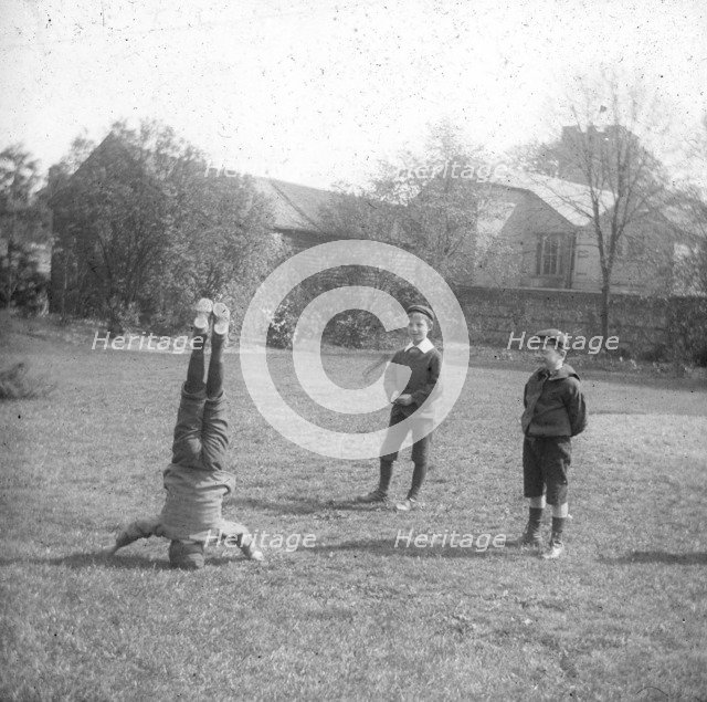 Boys playing, early 20th century(?). Artist: Unknown