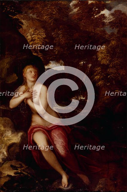 The Magdalene in the Wilderness, 16th century. Creator: Jacopo Tintoretto.