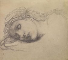 The Briar Rose Series - Study of a Sleeping Maiden for 'The Garden Court', c1880s, (20th Century). Creator: Unknown.