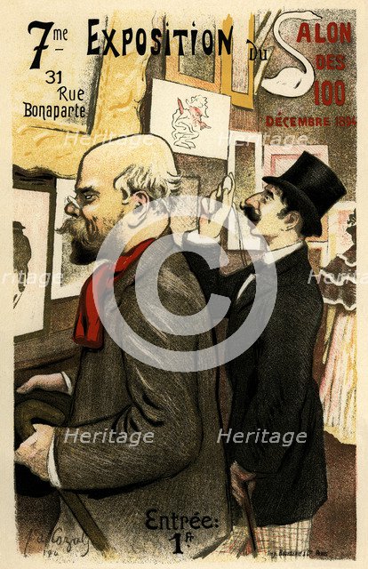 7me Exposition du Salon des 100 Decembre 1894 (Poster), 1894. Artist: Cazals, Frederic-Auguste (1865-1941)
