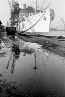 'Straithaird' in dock at Tilbury Docks, Essex, c1945-c1965. Artist: SW Rawlings