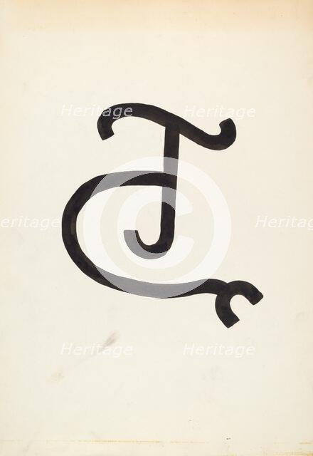 Cattle Brand, c. 1936. Creator: J.Henry Marley.