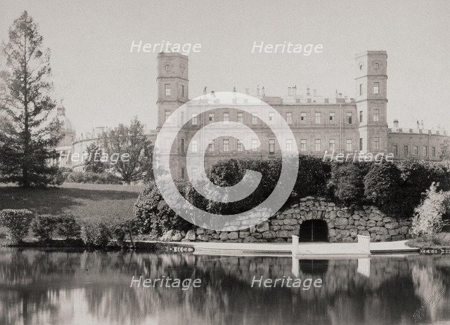 The Main Facade of the Palace at Gatchina, 1870s-1880s. Artist: Anonymous  