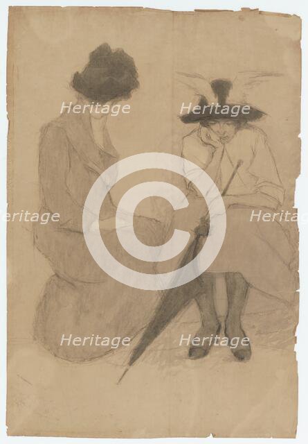 Seated Woman, around 1900-1910. Creator: Adolf Heller.