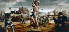 'The Martyrdom of St Sebastian', 16th century. Artist: Gregorio Lopez