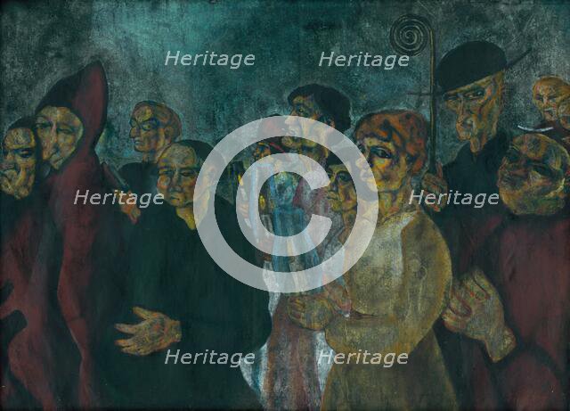 Procession of virgins, 1927. Creator: Konstantin Bauer.