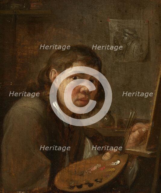 Self-Portrait in the Studio, c. 1645. Creator: Gillis van Tilborgh the Younger.