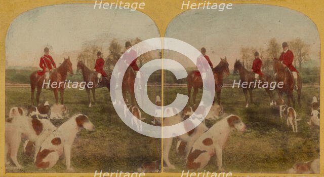 Fox hunt, about 1860. Creator: Unknown.