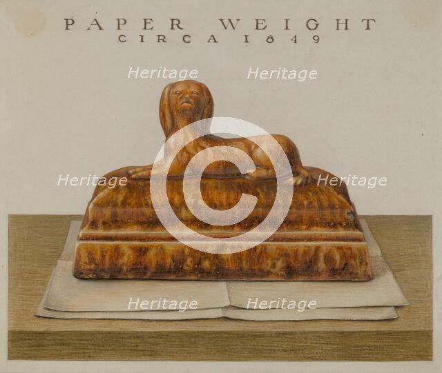 Spaniel (Paper Weight), c. 1937. Creator: Cleo Lovett.