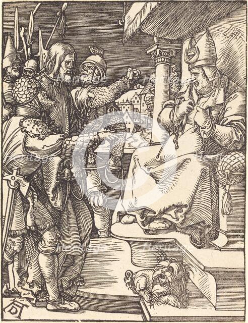 Christ before Caiaphas, probably c. 1509/1510. Creator: Albrecht Durer.