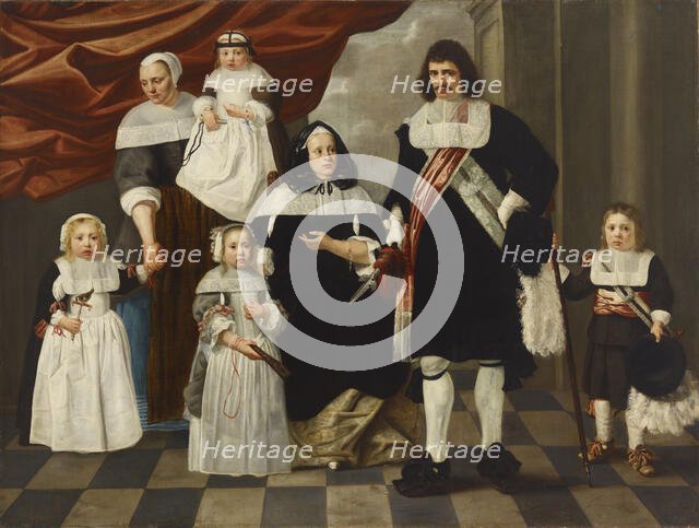 Portrait of a family, c1650s. Creator: Nicolaes Van Helt Stockade.