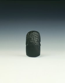 Black touchstone in the form of an axe, Qing dynasty, China, 18th century. Artist: Unknown