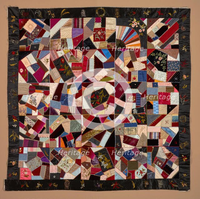 Crazy Quilt Top, about 1890. Creator: Unknown.