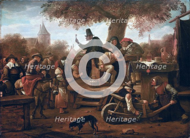 The quacksalver. Artist: Steen, Jan Havicksz (1626-1679)