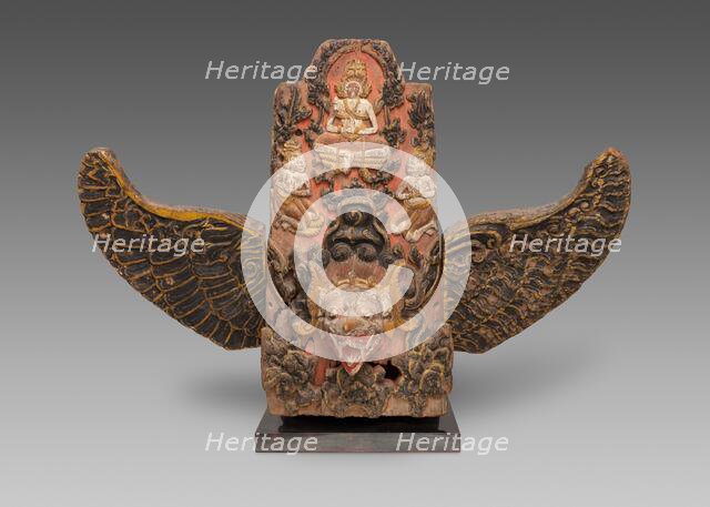 God Vishnu Riding His Mount, Garuda, 19th century. Creator: Unknown.