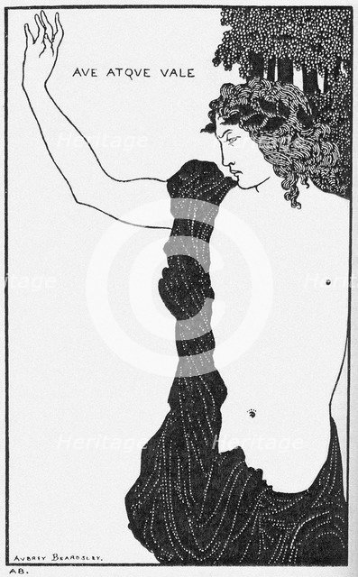 Ave atque vale (Hail and Farewell). Artist: Beardsley, Aubrey (1872–1898)