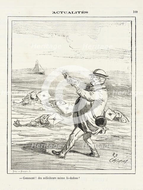 Comment! des solliciteurs même là-dedans!, 1872. Creator: Cham.