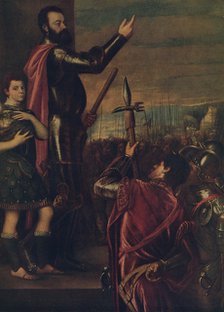 'Speech of the Marquis del Vasto', c1540, (c1934). Artist: Titian.