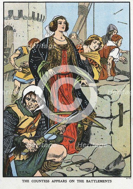 Agnes, Countess of Dunbar (1312?-1369), known as Black Agnes, 1338 (early 20th century). Artist: Unknown