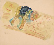 A reclining dog, 1940-1944. Creator: Arnold Peter Weisz-Kubincan.