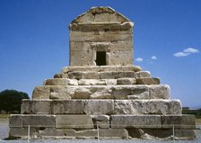 Mausoleum of Cyrus the Great, Achaemenid king of Persia, Pasargadae, Iran,  Achaemenid Empire, 1994. Creator: LTL.