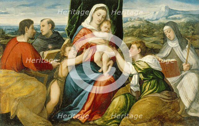 Madonna and Child with Saints, 1540-1549. Creator: Bonifacio de' Pitati.