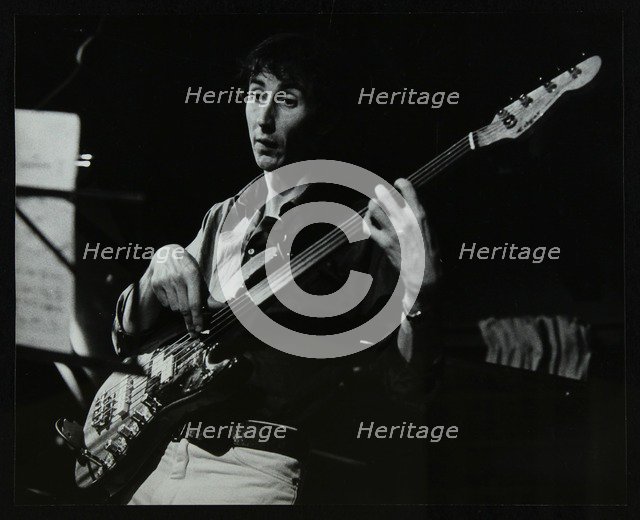 Bassist Steve Cook playing at The Stables, Wavendon, Buckinghamshire. Artist: Denis Williams