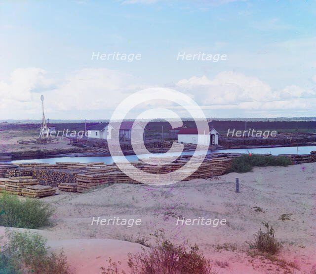 Rescue station on Onega Lake [Russian Empire], 1909. Creator: Sergey Mikhaylovich Prokudin-Gorsky.