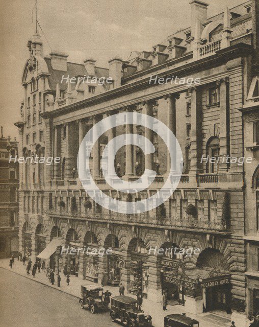 'South Front of the Piccadilly Hotel, Erected in 1908', c1935. Creator: Donald McLeish.