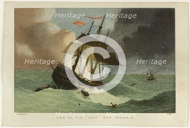 Loss of the Kent, East Indiaman, n.d. Creator: Kronheim & Co.